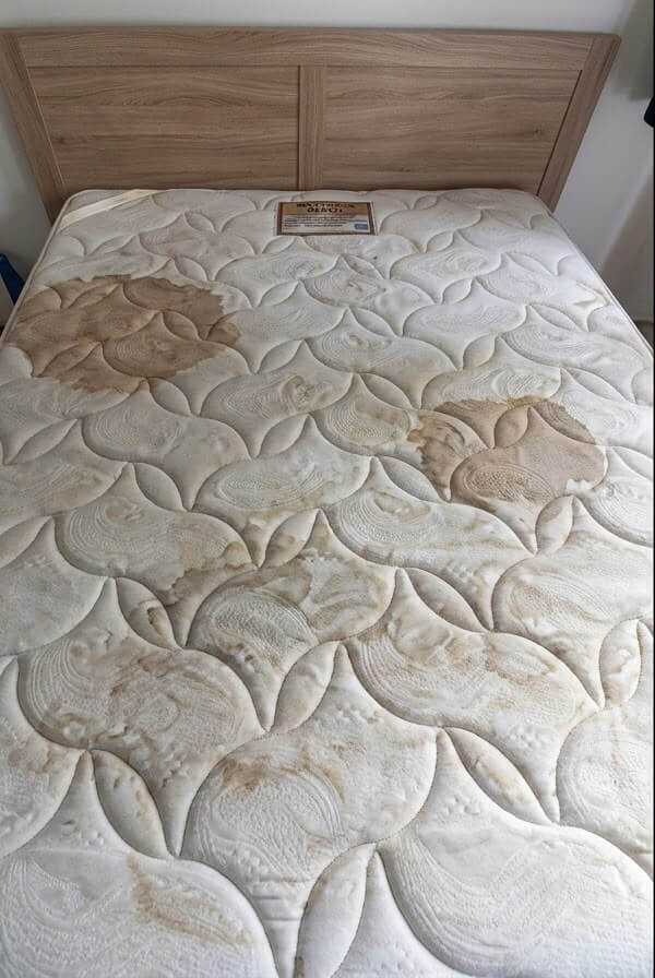 Mattress before deep cleaning by Deep Cleaning Experts